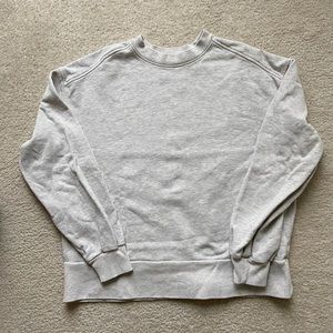 Everlame Track Oversized Crew - Heather Grey